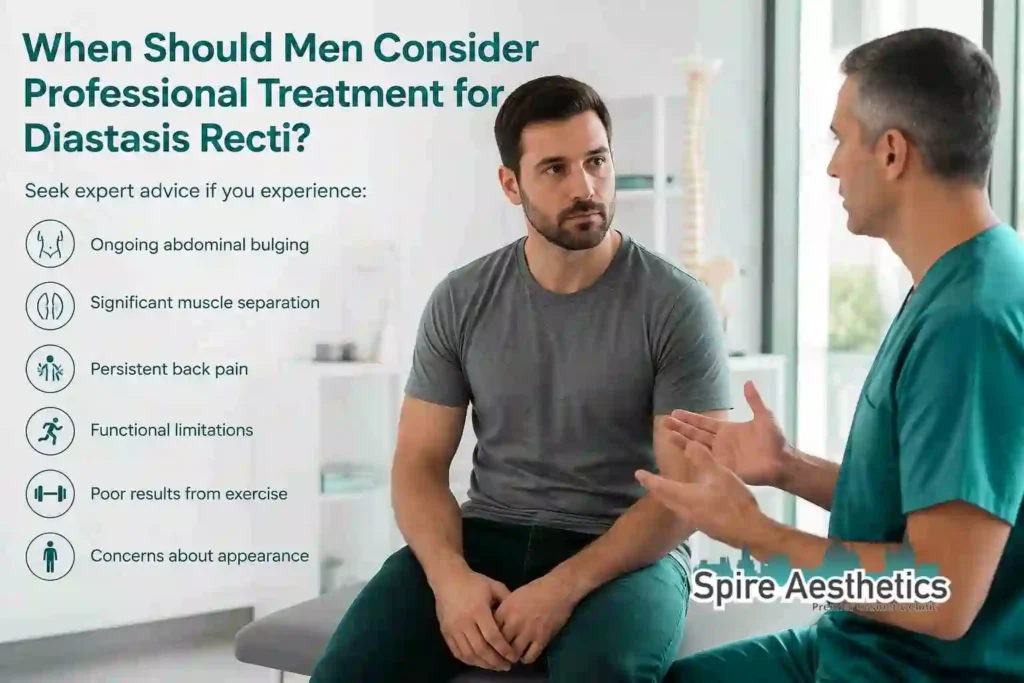 When Should Men Consider Professional Treatment for Diastasis Recti Welford on Avon?